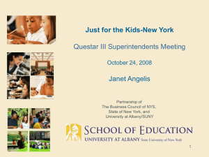 Just for the Kids-New York Questar III Superintendents Meeting Janet Angelis