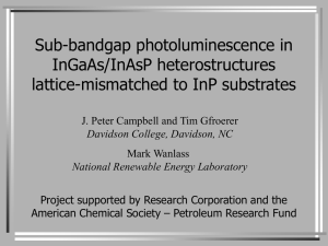 Sub-bandgap photoluminescence in InGaAs/InAsP heterostructures lattice-mismatched to InP substrates