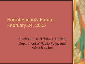 Social Security Forum Presentation