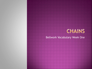 Chains Bellwork 1