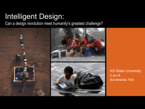 Intelligent Design: Can a design revolution meet humanity's greatest challenge?