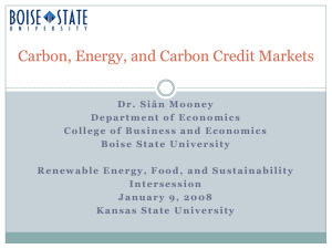 Carbon, Energy, and Carbon Credit Markets