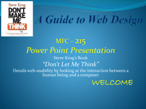 215 Power Point Presentation MFC – “Don’t Let Me Think”