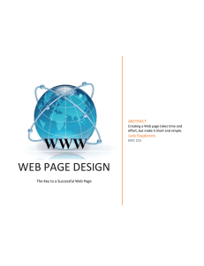 WEB PAGE DESIGN ABSTRACT Judy Bogdanets