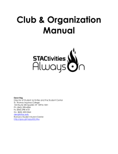 Club Organization Manual