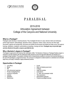 National University at COC's University Center: Paralegal Studies