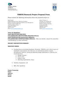 THRIVE Research Project Proposal Form