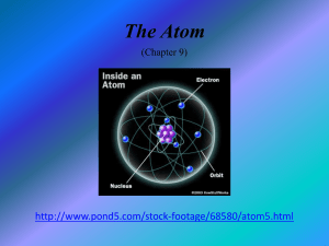 Chapter 9: The Atom