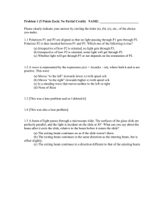 Sample Exam for Midterm II (Spring 2009 Exam)