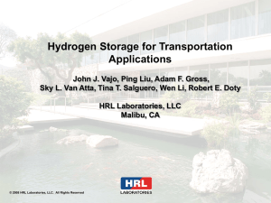 Hydrogen Storage for Transportation Applications