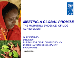 UNDP: Meeting a global promise: The mounting evidence of MDG achievement (Powerpoint format)