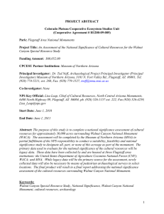 PROJECT ABSTRACT  Colorado Plateau Cooperative Ecosystem Studies Unit (Cooperative Agreement # H1200-09-005)