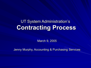 Contracting Process at System Administration (Agenda Item 3)