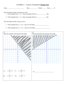 Algebra C Practice Test on Systems of Inequalities.doc