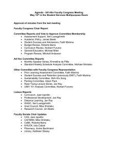 Agenda - UH Hilo Faculty Congress Meeting May 15