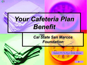 Cafeteria Plan - Presentation (PPT)
