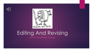 Editing and Revision Workshop