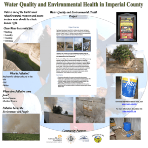 Water Quality and Environmental Health in Imperial County