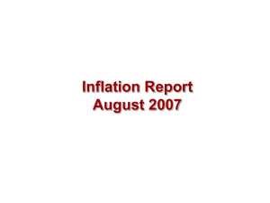 Inflation Report August 2007