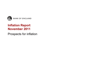 Inflation Report November 2011 Prospects for inflation