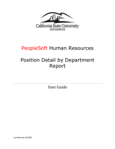 User Guide Position Detail by Dept Report