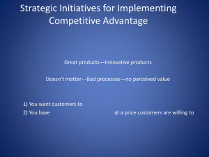 Strategic Initiatives for Competitive Advantage