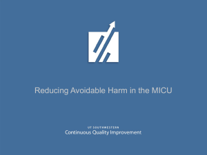 Reducing Harm in the MICUo