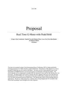 Proposal Real Time G-Meter with Peak/Hold