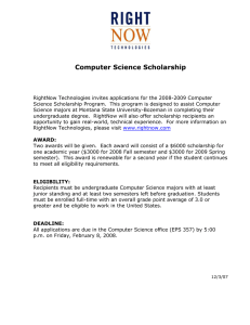 Computer Science Scholarship