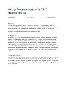 Voltage Measurement with A PIC Microcontroller Abstract Ryan Popa