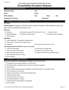 EXCEPTION REQUEST FORM