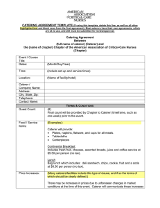 Catering Agreement Template