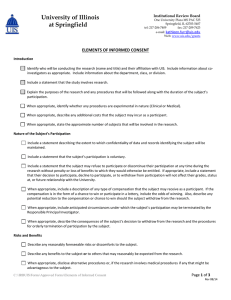 Consent Checklist
