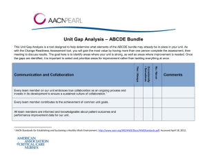 Unit Gap Analysis