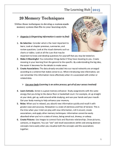 20 Memory Techniques