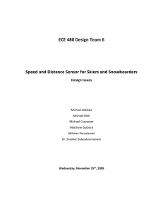 ECE 480 Design Team 6 Design Issues