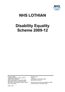 NHS Lothian Disability Equality Scheme 2009-12 (MS Word)