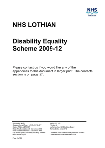 NHS Lothian Disability Equality Scheme 2009-12 (MS Word, large print format)