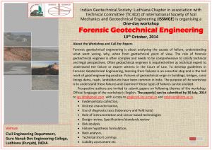 Workshop on Forensic Geotechnical Engineering