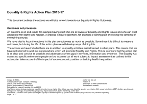 Equality & Rights Action Plan 2013-17