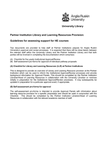 Appendix to the briefing document: library and learning resources checklist