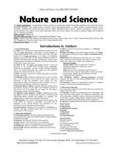 Nature and Science Nature and Science,