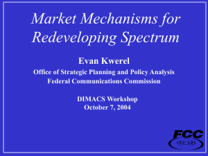 Market Mechanisms for Redeveloping Spectrum