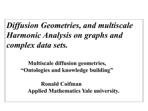 Diffusion Geometries, and Multiscale Harmonic Analysis on Graphs and Complex Data Sets