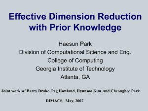 Effective Dimension Reduction with Prior Knowledge
