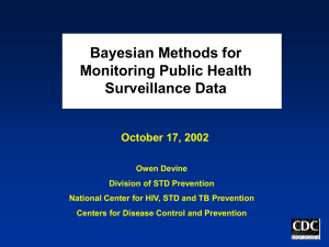 Bayesian Methods for Monitoring Public Health Surveillance Data October 17, 2002