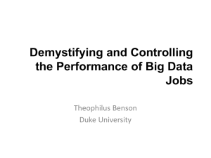 Demystifying and Controlling the Performance of Big Data Jobs