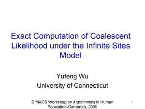 Exact Computation of Coalescent Likelihood under the Infinite Sites Model