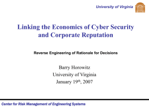 Linking the Economics of Cyber Security and Corporate Reputation
