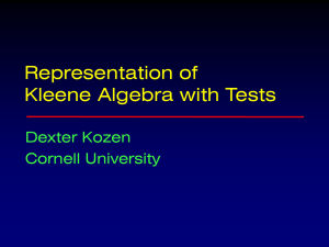 Representation of Kleene Algebra with Tests